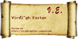 Virágh Eszter névjegykártya